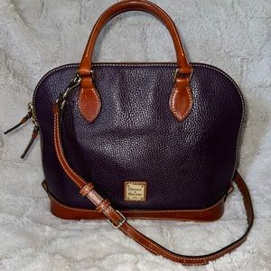Dooney & Bourke Pebble Satchel Bag - Deep Purple